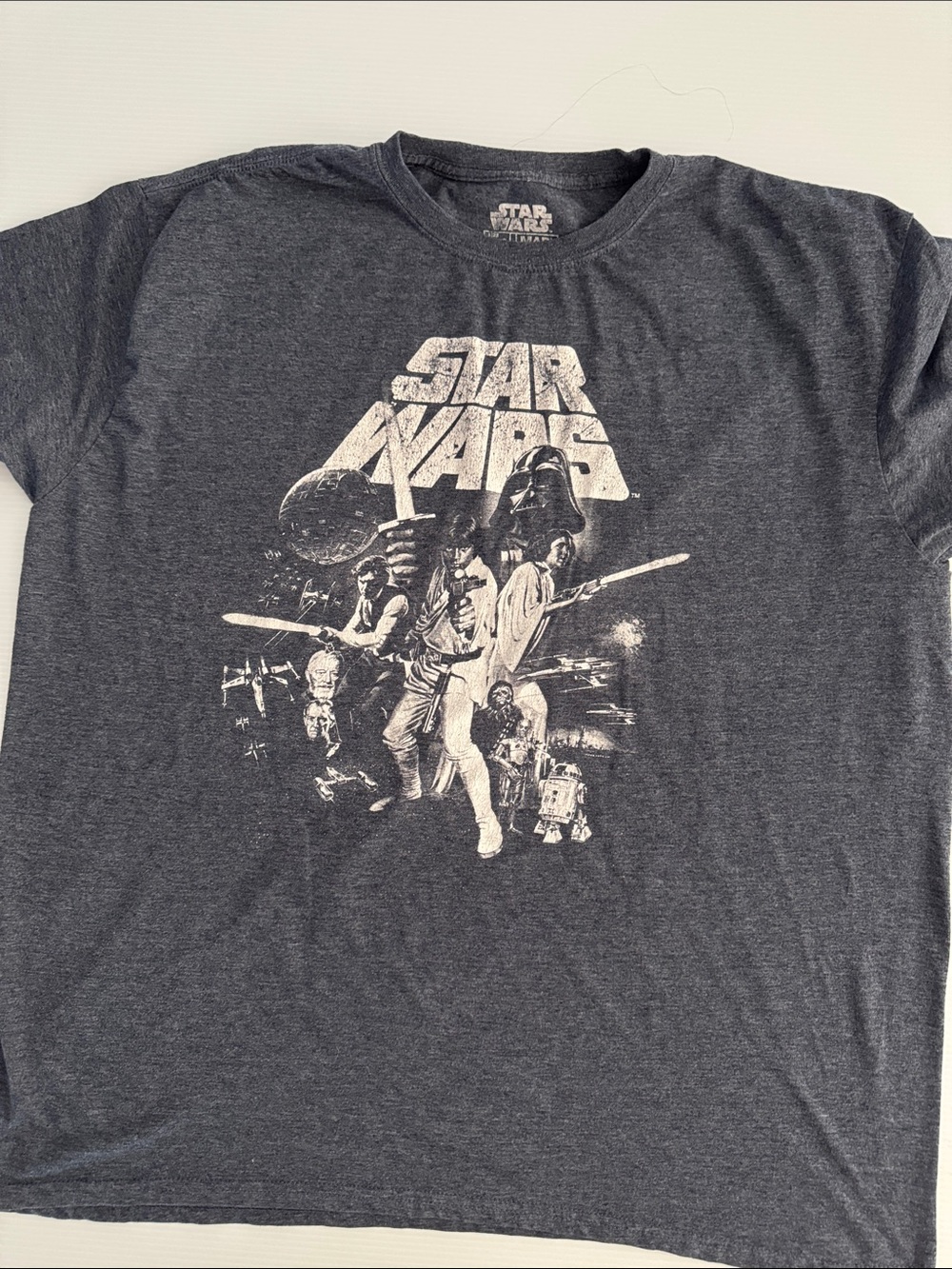 Star Wars Men's Graphic Tee - Dark Gray with White Print